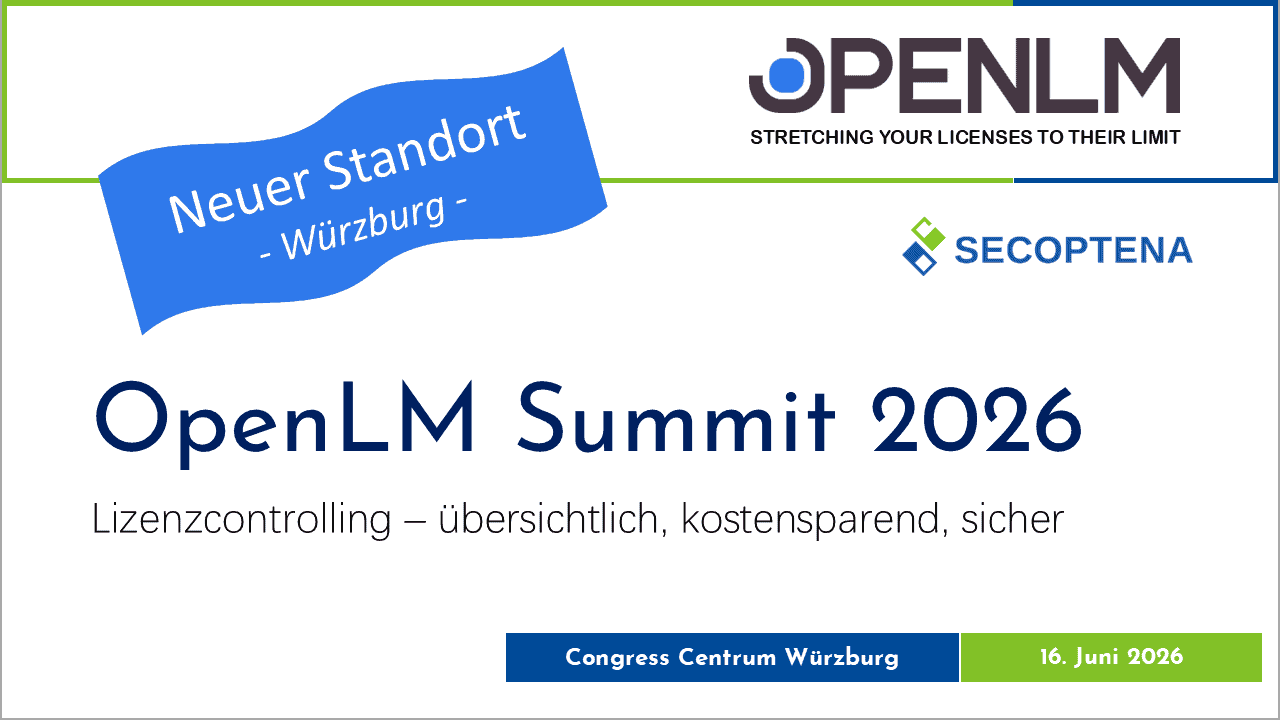OpenLM Summit 2026: Licence controlling - clear, cost-saving, secure